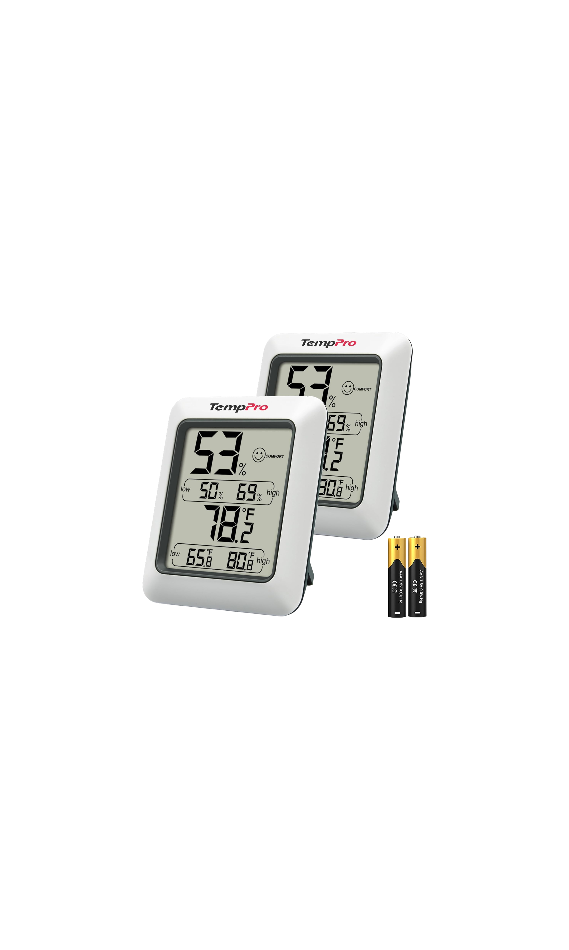 TP50 2 Pieces Digital Hygrometer Indoor Thermometer Room by TempPro